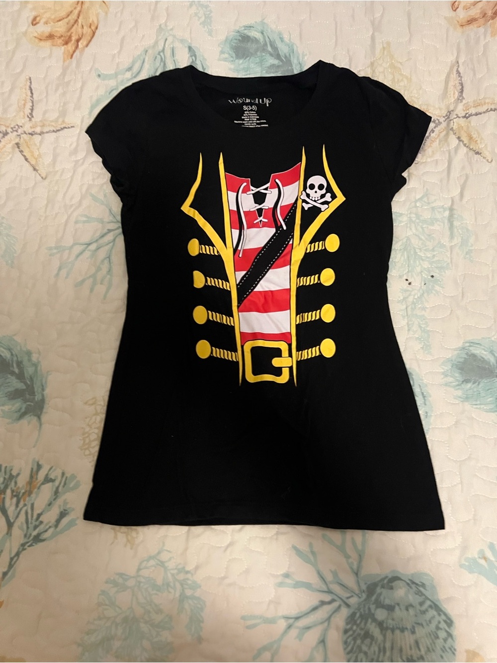 Kids Black Pirate Graphic Tee